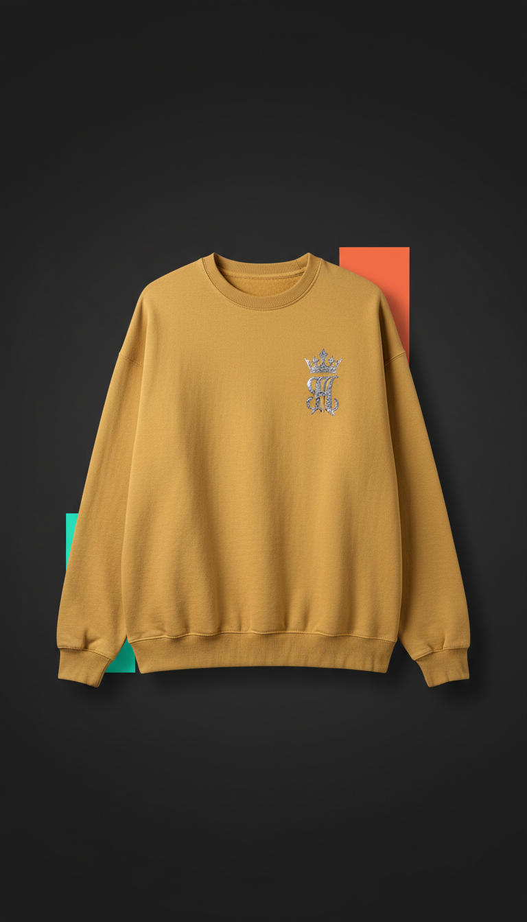 Beat silver oversized crewneck