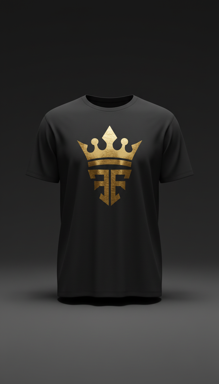 Flash gold monogram tee